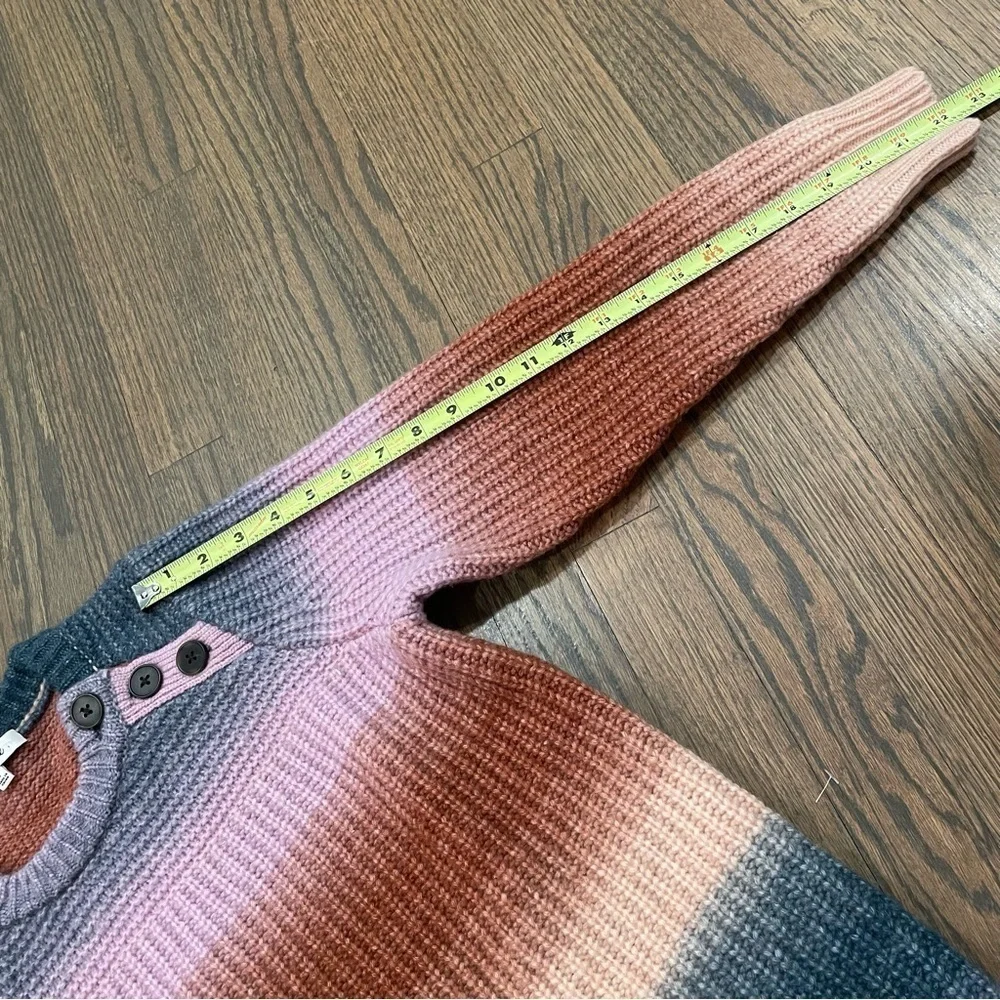 Madewell Fall 2021 Space-Dyed Button-Shoulder Pullover Sweater Small Wool Alpaca